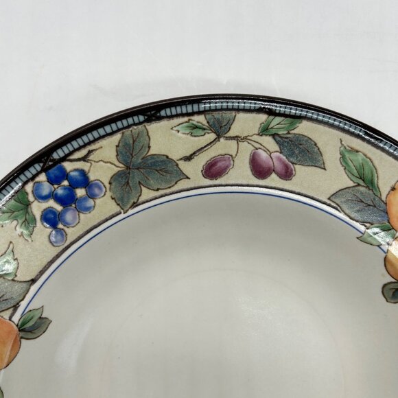 Mikasa Garden Harvest Intaglio CAC29 Soup Bowl 9 3/8" Pears Grapes Fruit – Vinta - Picture 8 of 9